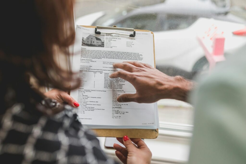 a person holding a document